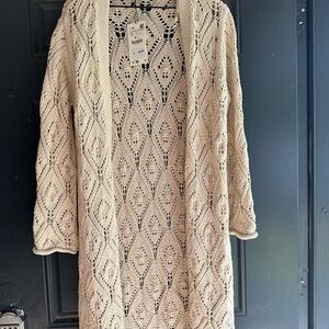 Zara LONG POINTELLE KNIT
CARDIGAN